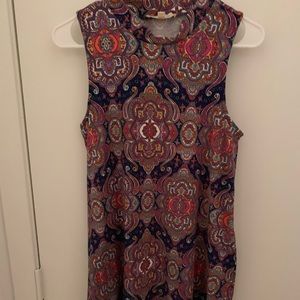 Patterned Sleeveless Dress